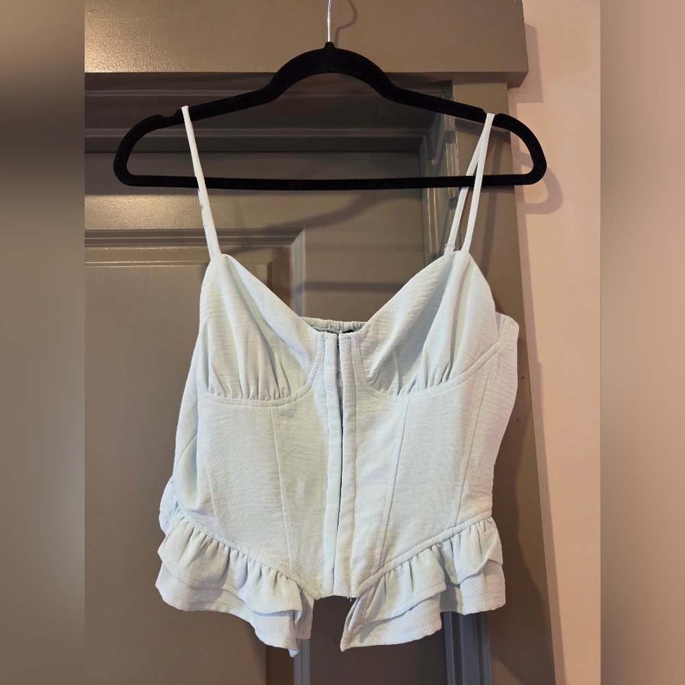 One Clothing Sky Blue Smocked Top